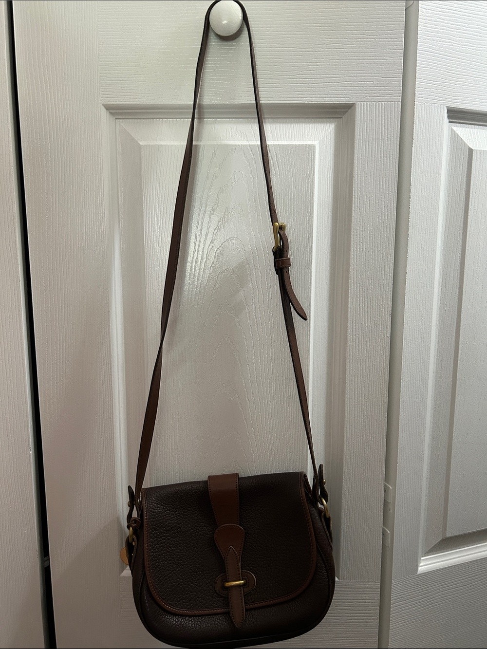 Dooney & Bourke Classic Brown Leather Crossbody Bag